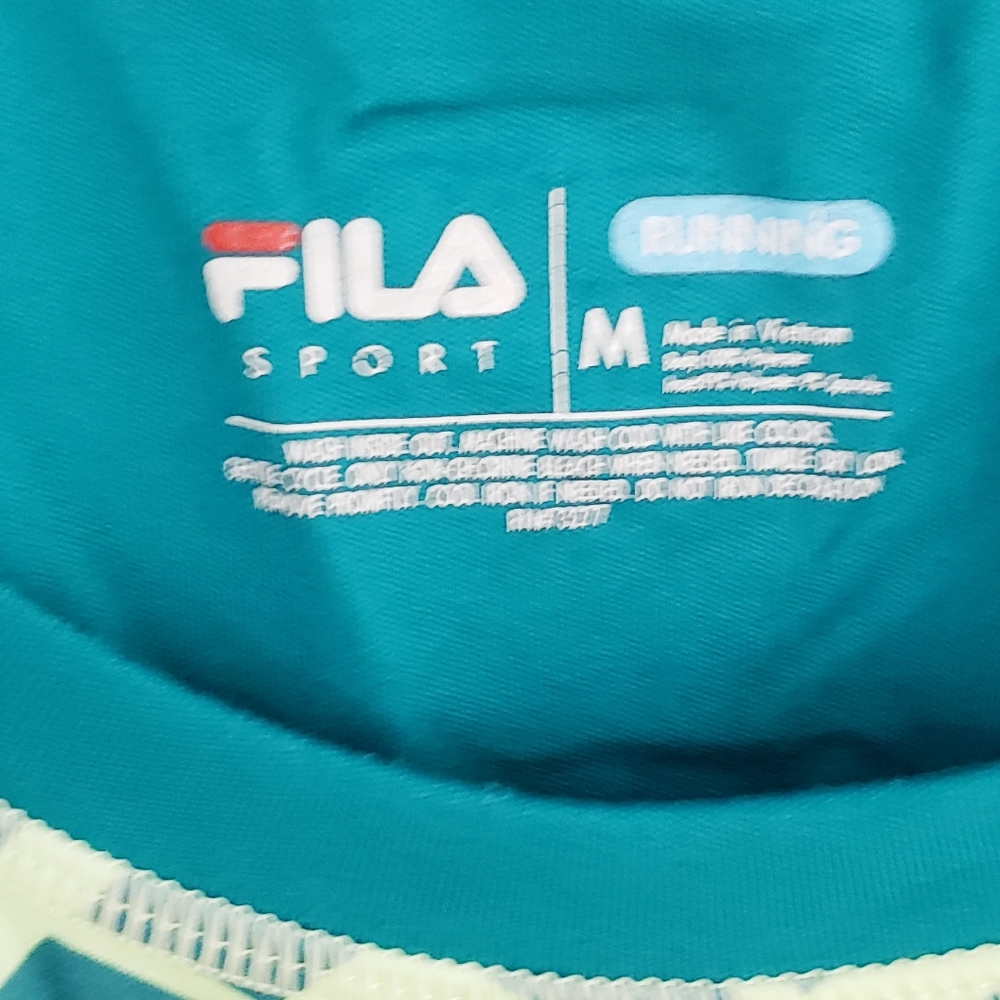 Fila Sport Womens Running Pullover Top Shirt Teal - Picture 3 of 4